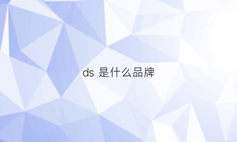 ds 是什么品牌